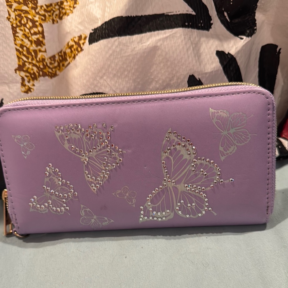 Purple Butterfly Women's Wallet